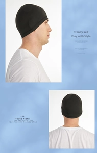 Detail view of the breathable mesh cycling cap showing the elastic snug fit from two angles