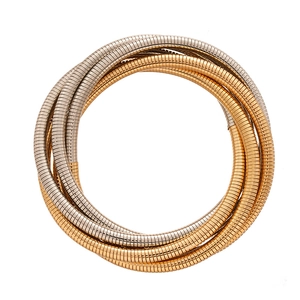 Minimalistisches mehrschichtiges Schlangenkette Armband in Gold und Silber Optik