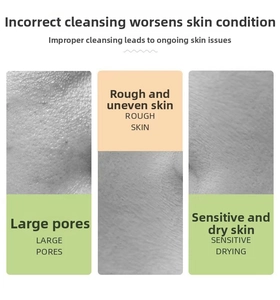 Detailed comparison of enlarged pores, rough texture, and dry sensitive skin conditions
