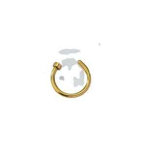 Anello nasale dorato minimalista senza piercing e clip per labbra per street fashion