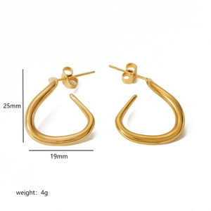 Detailed view of teardrop earrings measuring 25mm by 19mm with 4g weight specs