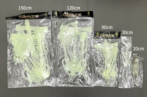 Luminous Halloween skeleton hanging ornaments in five sizes from 20cm to 150cm length