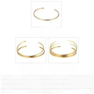 Detailed specs of stainless steel bangles with diameters of 60-62mm and 2mm thickness