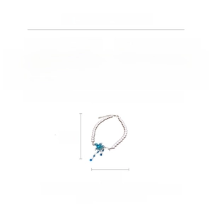 Detailed size and material guide for the French vintage floral pendant necklace