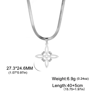 Collana con nodo della strega in acciaio inossidabile argento con catena a serpente