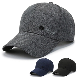Casquette De Baseball Homme Broderie Sportmen Ajustable Mélange Polyester Coton Protection Solaire Chapeau Extérieur