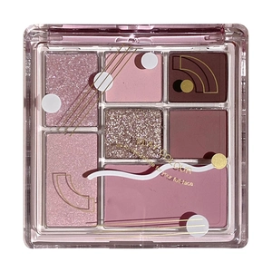 Professionelle 7-Farben-Make-up-Palette mit Lidschatten, Rouge und Highlighter in Klarsichthülle