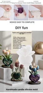 Makro-Detail einer Tulpen-Silikonform für Kerzen mit flexibler Antihaft-Oberfläche