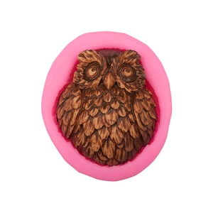 Moule En Silicone Forme Hibou Pour DIY Chocolat Cuisson Aromathérapie Bougie Argile Plâtre Savon Texture Plume Réaliste