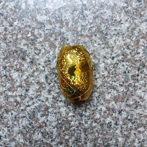 Golden holographic 5mm x 10m laser ribbon for wedding and party balloon decoration