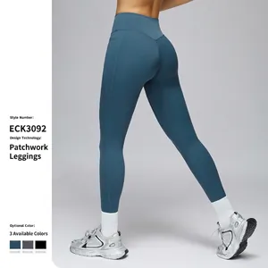 Women High Waisted Yoga Pants With Pockets Tummy Control Butt Lifting Leggings Nude Feeling Athletic Compression Fitness Bottom