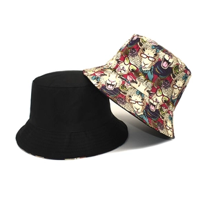 Chapeau Bob Motif Animal Dessin Animé Polyester Large Bord Été Protection Solaire Extérieur Voyage Streetwear Femmes