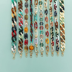 Acrylic Resin Bag Strap Chain Contrast Color Mixed Diy Replacement Shoulder Belt For Phone Case Crossbody Bags