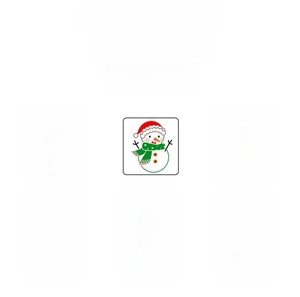 Detailed flat icons of festive gnomes, snowmen and reindeer for holiday decoration