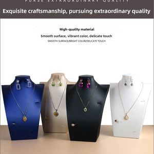 Premium jewelry display bust set in four colors for necklaces and earrings exhibition