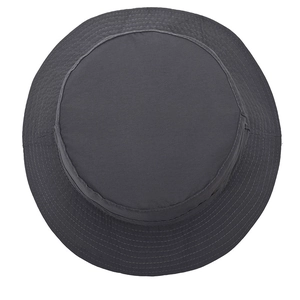 Chapeau de soleil imperméable gris anthracite à large bord avec coutures renforcées
