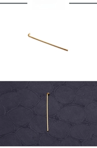 Macro shot of gold stainless steel flat head pins for handmade jewelry DIY earrings