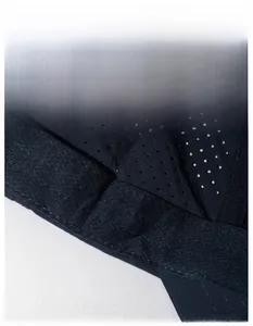 Detail of widened sweatband and breathable mesh fabric inside the quick-dry baseball cap