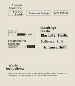 Detail chart of 95% cotton socks showing seamless toe and anti-pilling knit technology