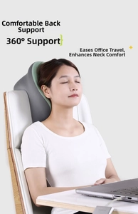 Macro detail of the ergonomic U-shaped memory foam neck pillow with dual-tone breathable fabric