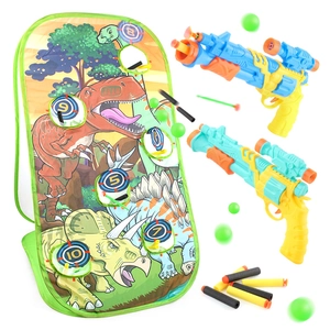 Set gioco di tiro con dinosauri con pistole ad aria e proiettili a ventosa per bambini