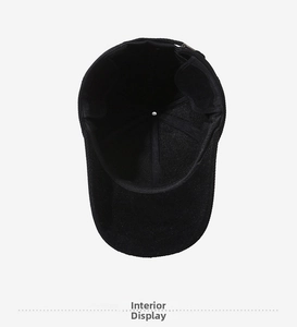 Detail view of the insulated inner lining and sturdy stitching of this men's baseball hat