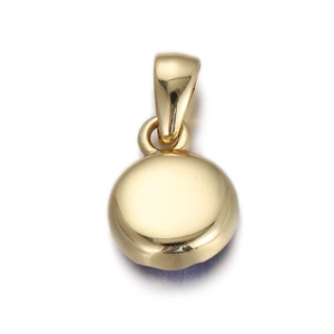 Detailed close-up of a polished gold-plated evil eye pendant for DIY jewelry design