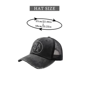 Baseball cap size guide showing adjustable head circumference from 57cm to 59cm