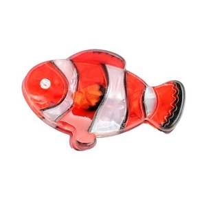Schattige acryl clownvis haarklem met kleurrijke zeestrepen voor vakantiestyling