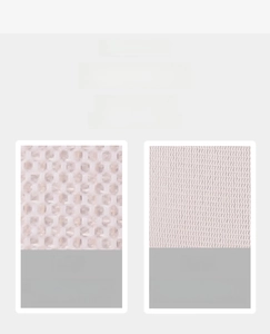 Detail view of coarse and fine honeycomb mesh laundry bag textures for different fabrics