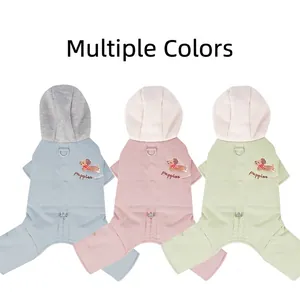 Three-color hooded dog winter coat with adjustable waist and D-ring harness attachment