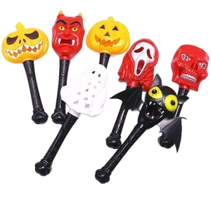 Halloween glowing magic wands set featuring pumpkin ghost and skull designs for kids party