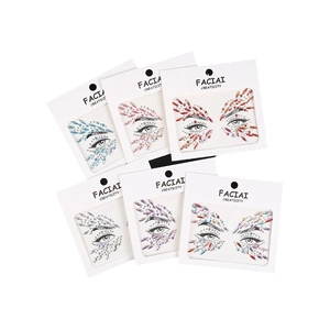 Set of colorful acrylic facial rhinestone stickers for music festival eye decorations