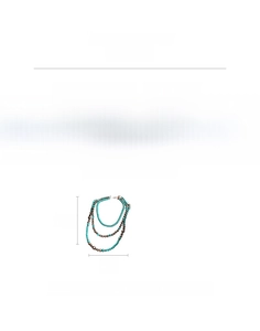 Detailed specs of 3-layer stone necklace, 67.3g weight, 51cm length and 2cm width size