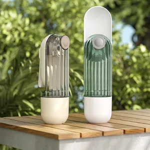 Portable Pet Water Bottle And Food Container For Outdoor Travel Leak Proof Drinking Bowl Dispenser For Dogs Cats Food Grade Plastic