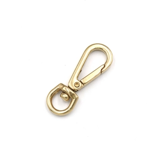Polished solid brass lobster clasp hook for DIY leather craft and bag accessories