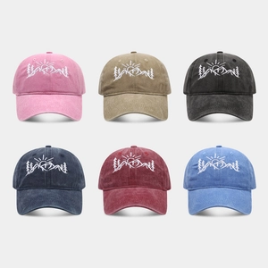Washed Cotton Baseball Cap Mountain Jungle Embroidery Adjustable Outdoor Sun Hat Vintage Casual For Men Women