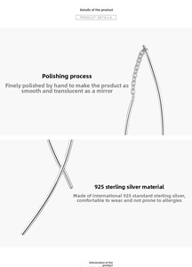 Close-up of polished S925 sterling silver earring threads with smooth mirror finish