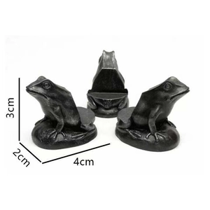 Set di 3 piedini per vasi a forma di rana in resina per decorazioni da giardino 3x4x2cm