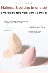 Detail of soft makeup sponges for wet and dry use with liquid and powder foundation