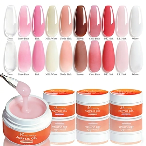 Professional Nail Extension Gel Acrylic UV LED Curable Fast Building Manicure Enhancement Nude Colors Crystal Clear Salon Quality