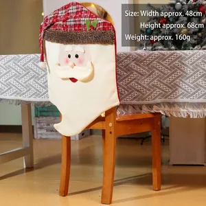 Detailansicht der Weihnachtsmann-Stuhlhussen, Größe 48x68cm für Weihnachtsdekorationen
