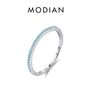 Elegant S925 sterling silver ring with light blue gemstones on white background