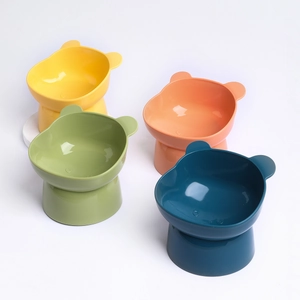 Gamelles surélevées ergonomiques couleurs vives avec design mignon d'oreilles d'ours