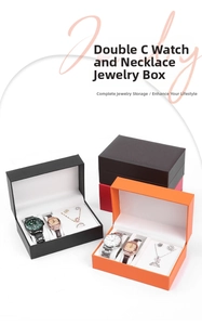 Detailed view of luxury leather watch box with jewelry organizer slots and padded pillow