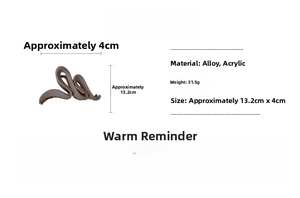 Detailed size specifications for large brown matte wave hair claw clip in 13.2cm length