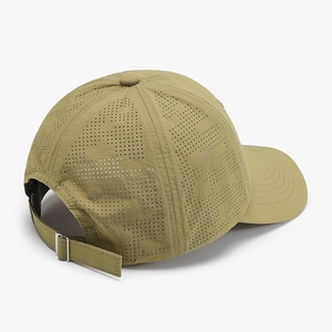 Casquette de baseball olive séchage rapide avec design perforé laser et boucle en métal
