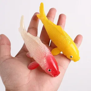 Simulation Koi Fish Keychain And Model PVC Soft Rubber Realistic Carp Ornament For Backpack Decor Colorful Aquatic Animal Toy