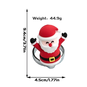 Close-up of Santa Claus napkin ring with size dimensions 9.4cm height and 44.9g weight