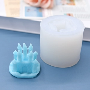Castle Shape Silicone Mold DIY 3D Baking Cake Fondant Chocolate Candle Soap Plaster Making Tool Craft Accessory